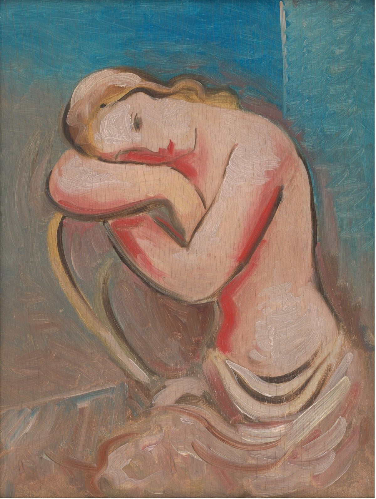 Artwork image of woman on chair